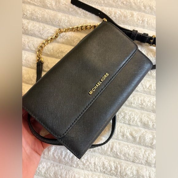 Michael Kors Black and Gold Crossbody Bag - Picture 4 of 13